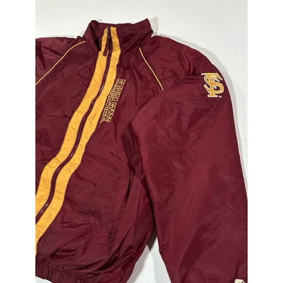 Starter FSU Seminoles Jacket Mens Medium Full Zip Embroidered Windbreaker Coat - Picture 3 of 12